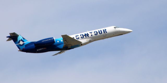 Embraer ERJ-135 (N16511) - Shortly after departure is this 2000 Contour Aviation Embraer 135ER in the Summer of 2022.