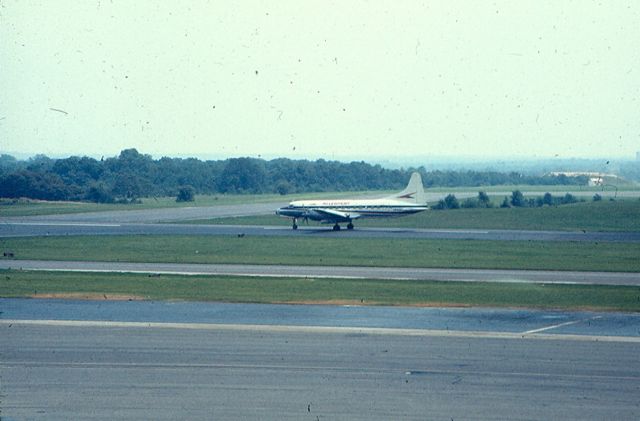 CONVAIR CV-580 — - Convair CV-580, runway 15 at KBWI 