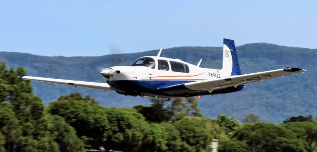 Mooney M-20 (VH-MZZ) - Low fly-past at YSHL