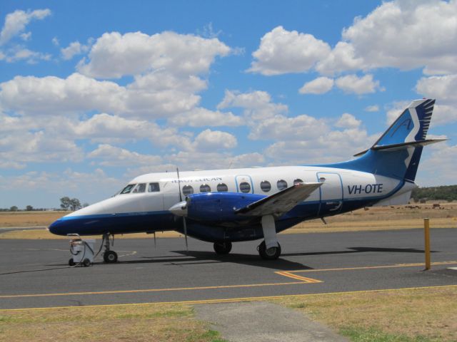 British Aerospace Jetstream Super 31 (VH-OTE) - Pelican starting up at Narrabri.