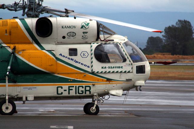 KAMOV Ka-32 (C-FIGR) - KRDD - 6/16/2016 at Redding, CA this must have been a RON as it left before I was able to check FA - headed KEUG and on to Victoria BC,click full.