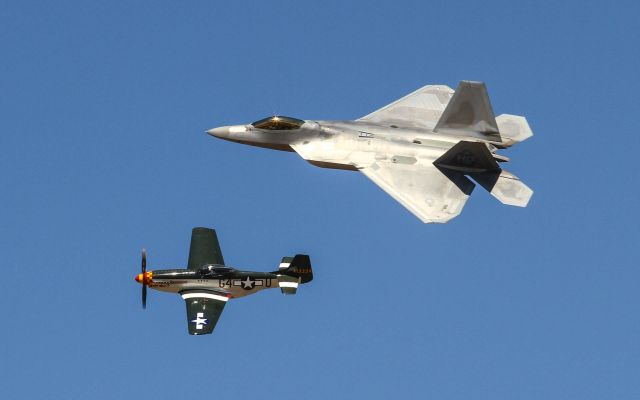 Lockheed F-22 Raptor — - Air Force Heritage Flight - Reno 2012