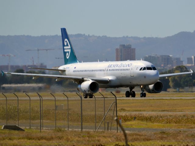 Airbus A320 (ZK-OJN) - On taxi-way heading for take off on runway 05 for flight home to Auckland. Thursday 12th April 2012.