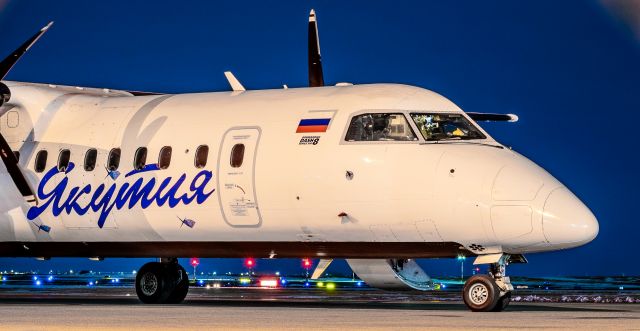 VQ-BVJ — - Steve Giordano flew this Dash 8-300 into YYC from Yakutsk, Russia via Nome, Alaska for a month of heavy maintenance checks.  What a journey!