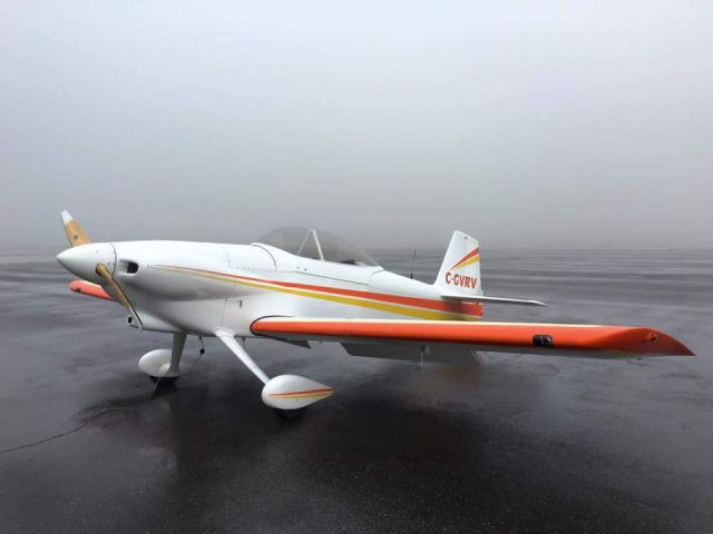 Vans RV-4 (C-GVRV) - Waiting for the fog to lift at Pitt Meadows, BC, Canada.