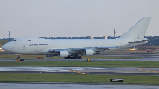 Boeing 747-400 (4X-ICB) - October 6, 2018 -- CAL Cargo 962 departs runway 9L for Liege.