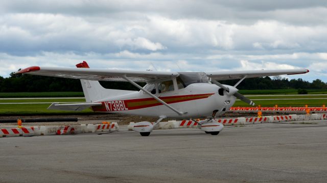 Cessna Skyhawk (N738BL) - Windy day, no parking brakes on, no wheel chocks/tie downs. Not good.