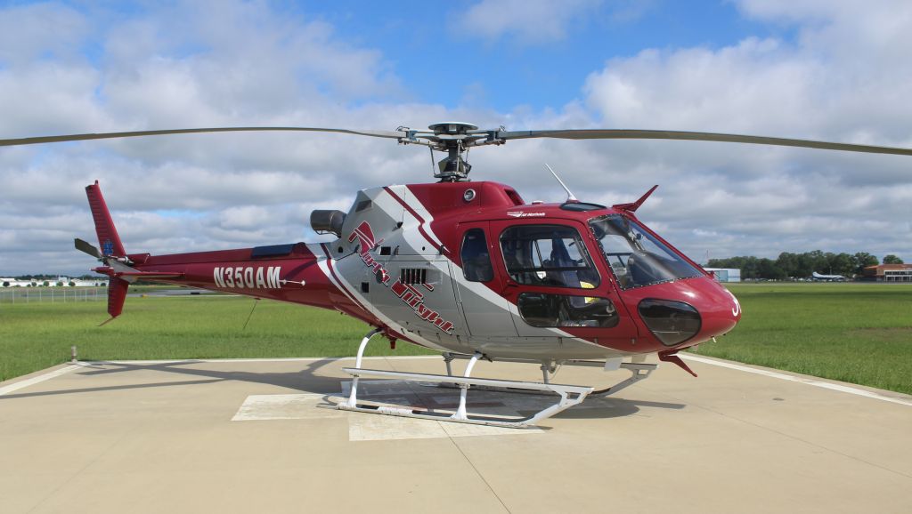 N350AM — - North Flights Eurocopter AS350 B3 on the med flight pad at Tuscaloosa Regional Airport, AL - June 17, 2017.