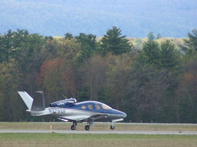 Cirrus Vision SF50 (N379SF) - Taken at Saratoga County Airport, NY - May 5,2023 - Departing runway 5