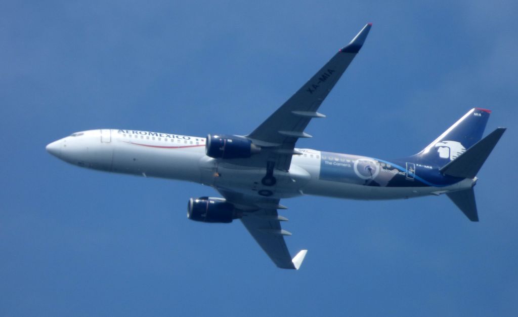 Boeing 737-800 (XA-MIA) - Shown here is an Aeromexico Airlines "S9 Galaxy" livery Boeing 737-800 a few minutes until landing in the Summer of 2018.