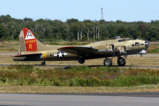 Boeing B-17 Flying Fortress (SAI93012) - The Collings Foundations B-17G Flying Fortress  Nine-O-Nine arriving in Norwood for the Wings of Freedom Tour