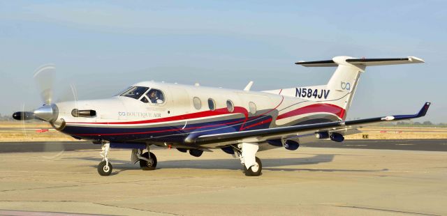 Pilatus PC-12 (N587JV) - Boutique PC 12 at the Merced Regional Airport