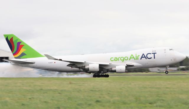 Boeing 747-400 (TC-MCT) - AirAct cargo b747-412f tc-mct landing at shannon this evening from istanbul 16/8/21.