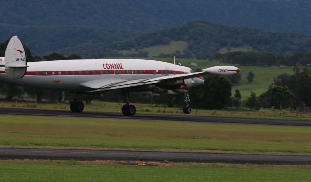 VH-AEG — - Connie taking off