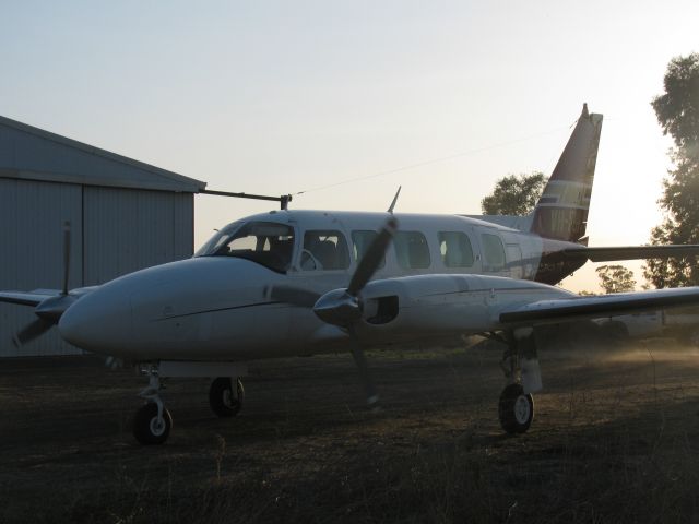 Piper Navajo (VH-FUI) - FUI at home.