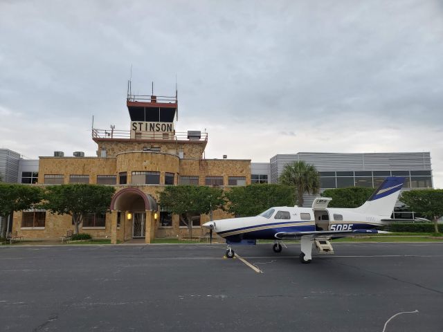 Piper Malibu Mirage (N350PF) - First stop after taking delivery.  Great nostalgic yet modern airport