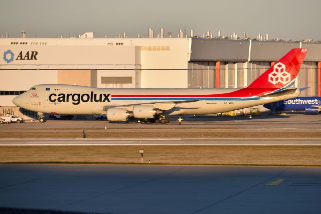 BOEING 747-8 (LX-VCG) - 12-12-21 at sunrise