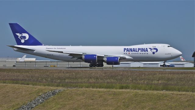 BOEING 747-8 (N851GT) - BOE578 (LN:1458) taxis after landing on runway 16R completing its maiden flight on 7/12/12.