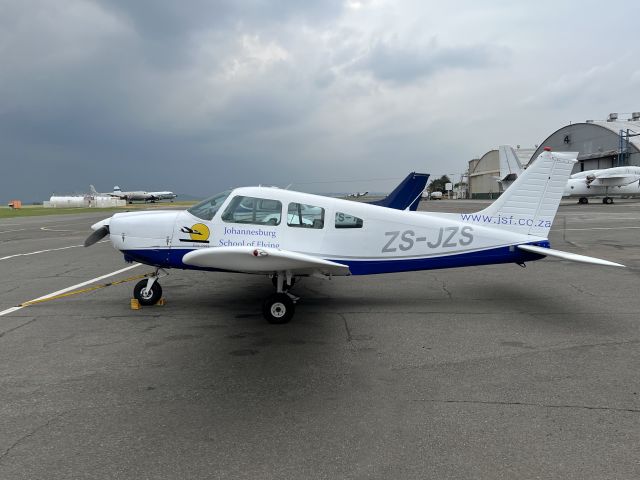 Piper Cherokee (ZS-JZS) - At Rand, South Africa. All piston engine aircraft suspended due to fuel contamination. 16-MAR-2022.