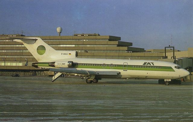 BOEING 727-200 (D-AHLS) - scanned from postcardbr /SAT Fluggesellschaft