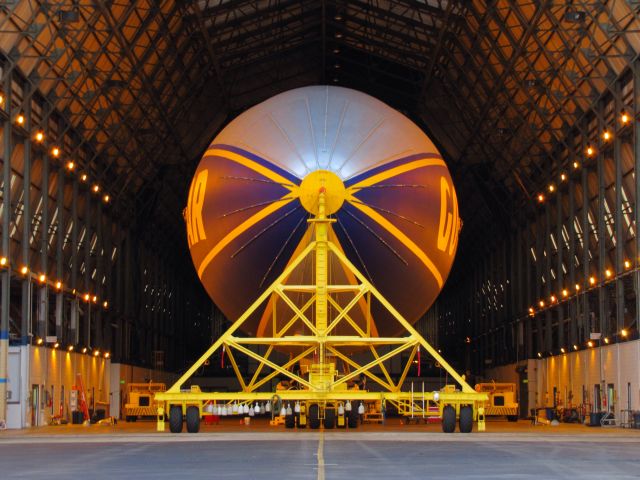 Unknown/Generic Airship (N3A) - N3A the "Spirit of Goodyear" is seen inside of the hangar at Goodyears Wingfoot Lake Airship Base after completing a day of passenger rides back in 2011.