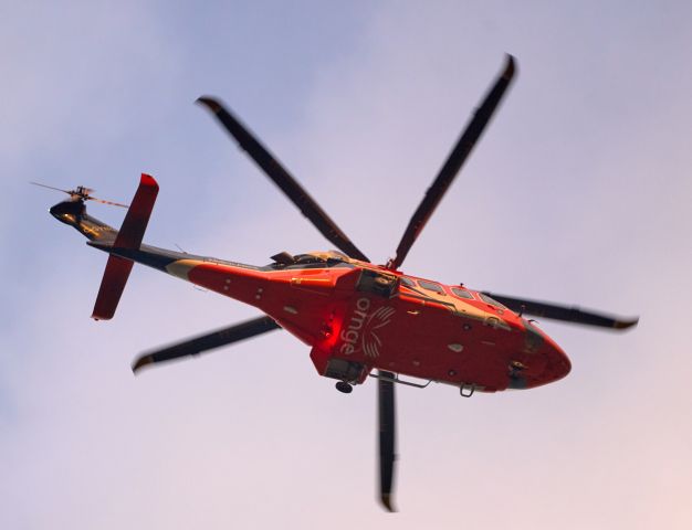 C-GYNO — - Ornge AgustaWestland AW139 helicopter, with the new livery, recently departed from the Sunnybrook Helipad.