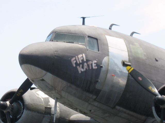 Douglas DC-3 (N47FK) - Douglas C-47 Fifi Kate outside new Lyon Air Museum