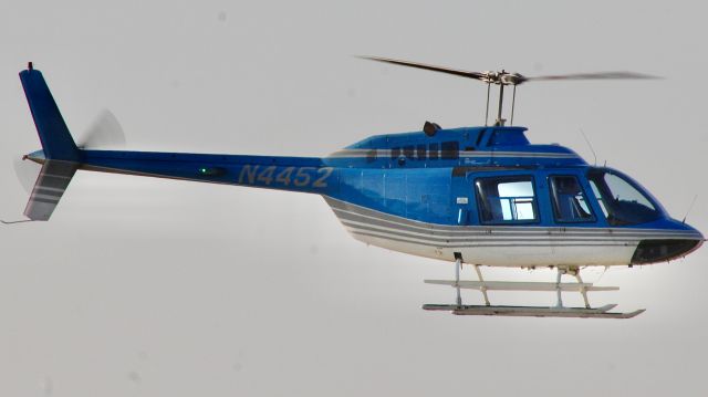 Bell JetRanger (N4452) - A classic 206 heading out of the Porter Co. Rgnl FBO. br /br /N4452. 1973 Bell 206B JetRanger II. Private. KVPZ. 6/24/23. 