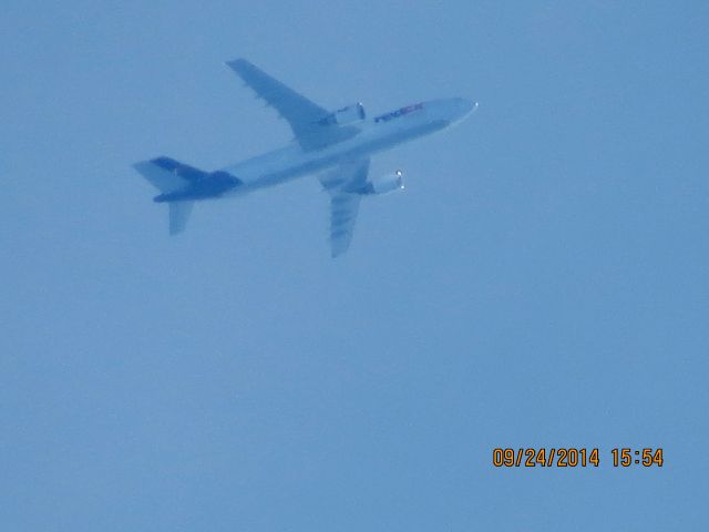 Airbus A300F4-600 (N682FE) - FedEx flight 362 from Memphis to Boise over Southeastern Kansas at 34,000 feet.