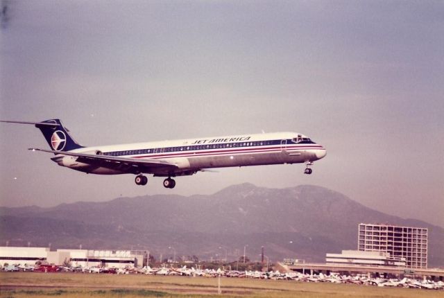 McDonnell Douglas MD-80 — - Jet America MD-80 landing at Santa Ana in the early 1980s