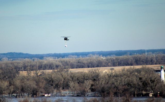 — — - 3/16/19 sandbagging operations along the Platte River at Ashland, NE