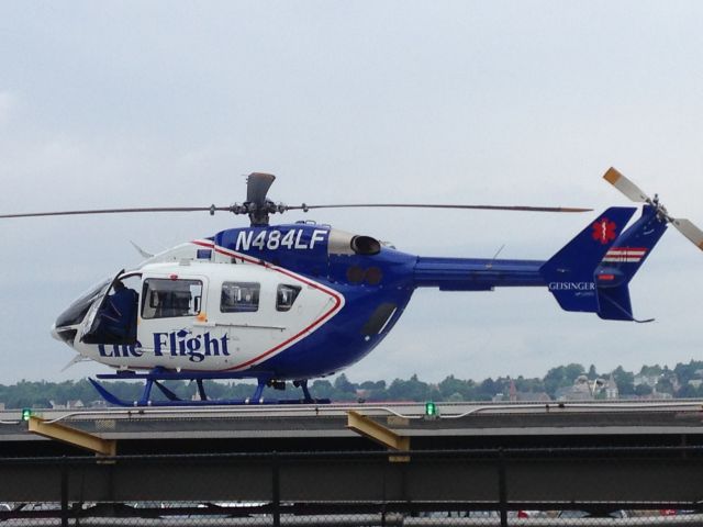 N484LF — - Geisinger Life Flight on the pad at Lehigh Valley Hazleton hospital