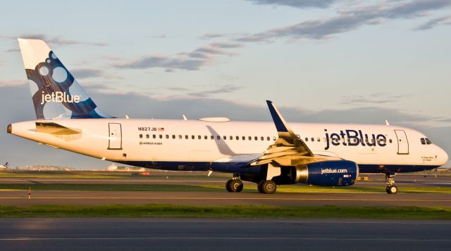 Airbus A320 (N827JB) - It take Blue to Tango with SHARKLETS @ KBOS Logan on FlightAware.Com !