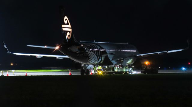 ZK-OXK — - A rare Sight! An Air New Zealand A320 arrives at Palmerston North Airport with the Spain National womens football onboard!