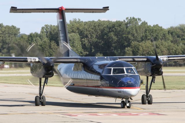 de Havilland Dash 8-300 (N329EN) - August 27, 2010 - arrived at Erie, PA