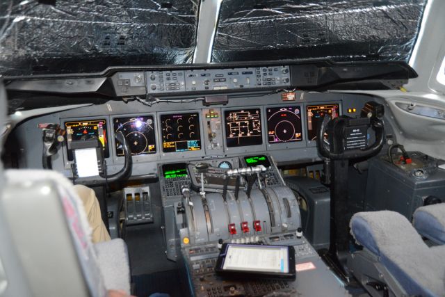 McDonnell Douglas DC-10 (N330AU) - Cockpit of Orbis aircraft at DCA.