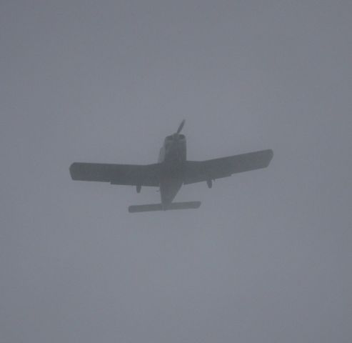 — — - Just coming out of the clouds on ILS Backcourse 36 Joplin, MO.