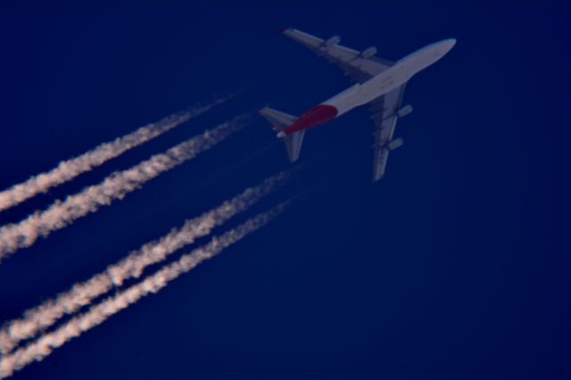 Boeing 747-400 (VH-OJT) - Qantas 11 Los Angeles Intl to John F Kennedy Intl over Cleveland 39,000 ft..08.21.15.