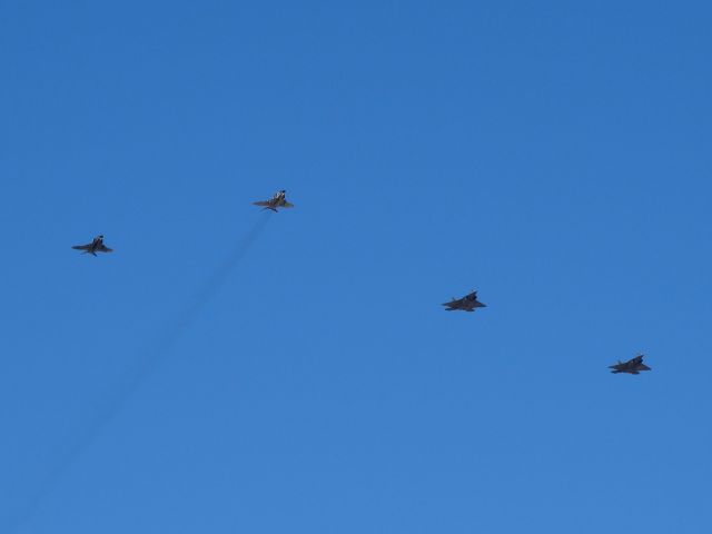 Lockheed F-22 Raptor — - Coming into KCOS after fly over at USAF vs ARMY game