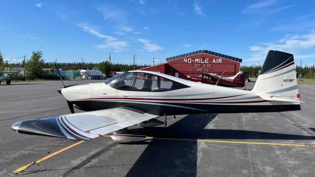 Vans RV-10 (N81MF) - Fuel stop in Tok Alaska while enroute from Columbia South Carolina to Anchorage Alaska.br /br /Photo taken by Tom Clark, co-owner.