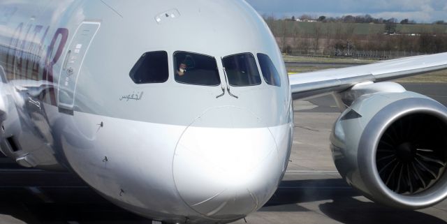 Boeing 787-8 (A7-BCE) - HUD on the B787