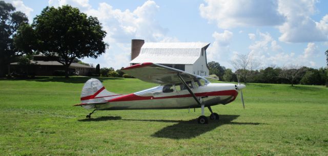 Cessna 170 (N3735D) - Nothing like the contrast of farmhouses and Cessnas at Miller Air Park!