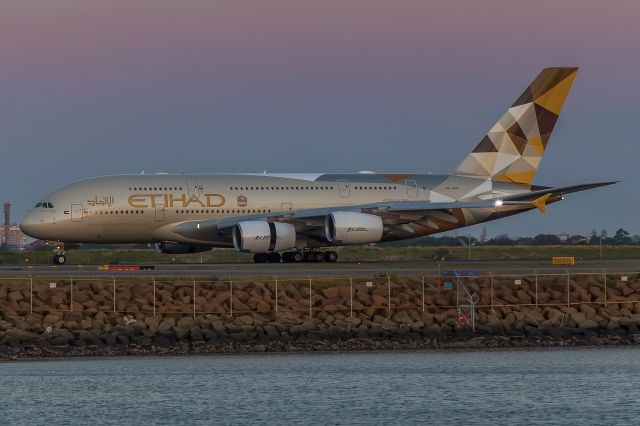 Airbus A380-800 (A6-APB) - Etihad 454 slowing down 34L in Sydney