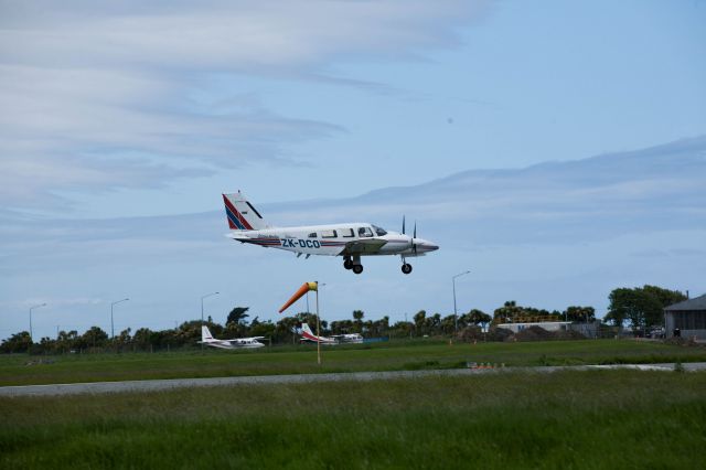 Piper Seneca (ZK-DCO) - Canterbury Aero Club Piper Seneca arriving at Invercargill New Zealand.