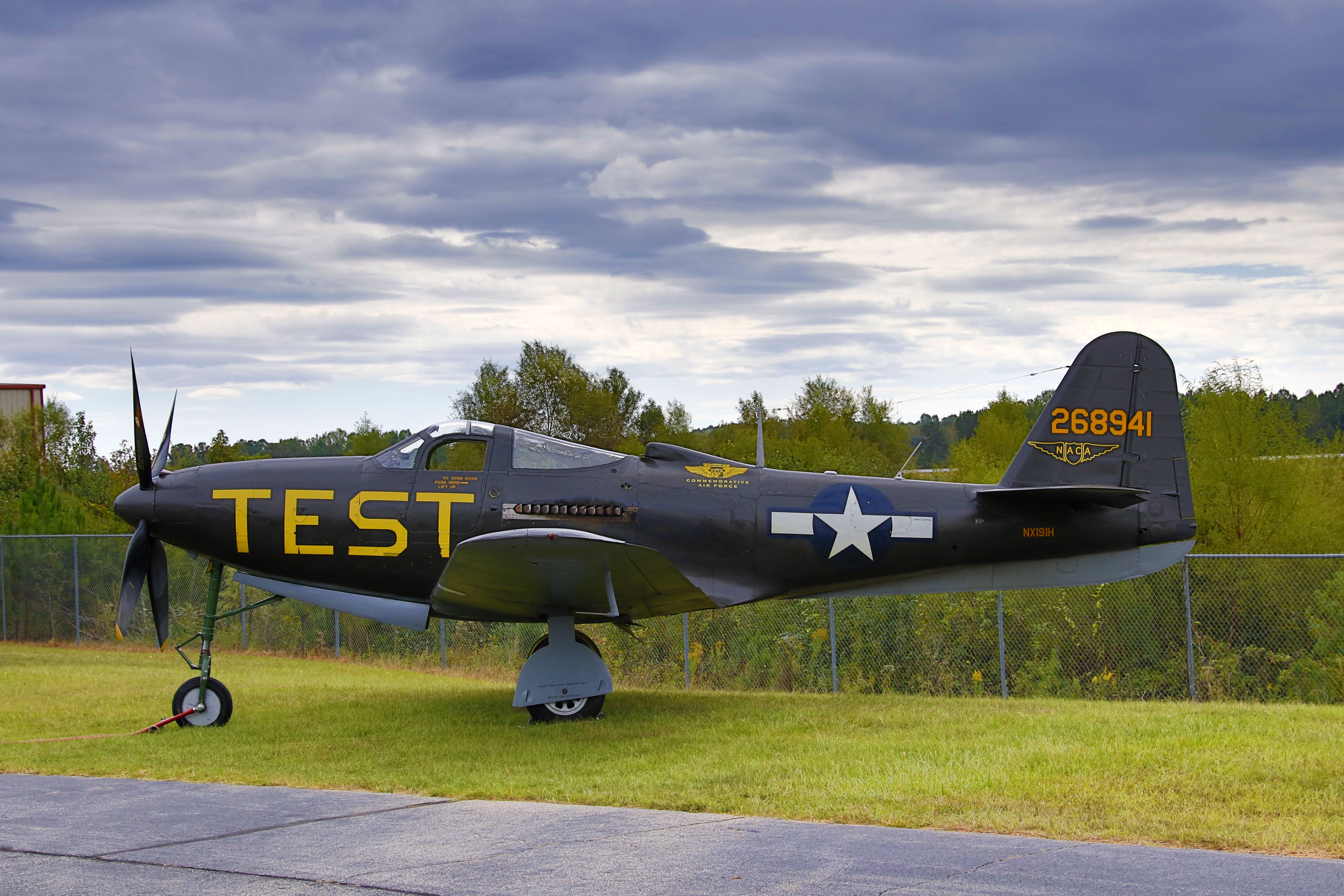 Bell Kingcobra (NX191H) - A Bell P-63 King Cobra sits outside the CAF's Dixie Wing hangar after a flight. Falcon Field Peachtree City, Ga. 2019/10/12
