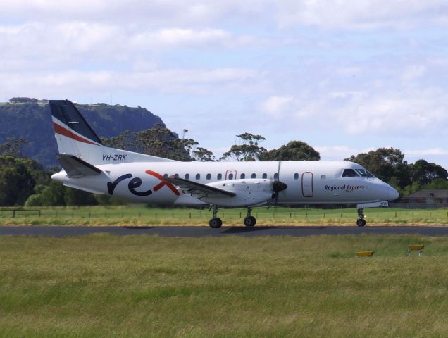 Saab 340 (VH-ZRK) - In front of Table Cape, North West Tasmania.