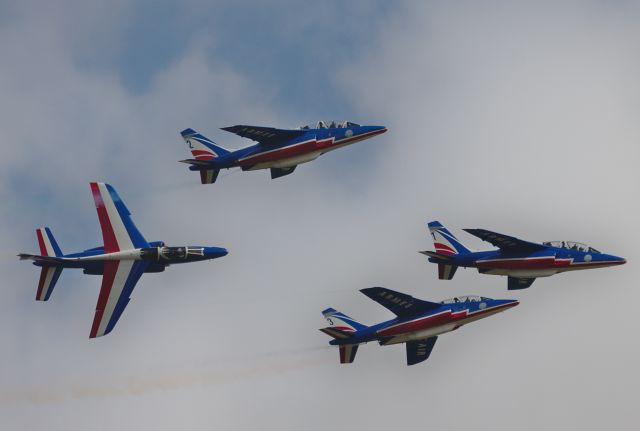 — — - Patrouille de France air display team performing at RIAT '19