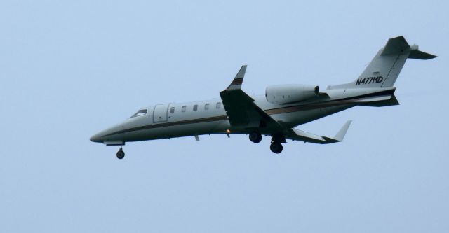 Learjet 45 (N477MD) - On short final is this 2005 Learjet 45 in the Summer of 2022.