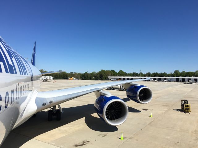 N850GT — - Idea of how big this plane is next to the forklift