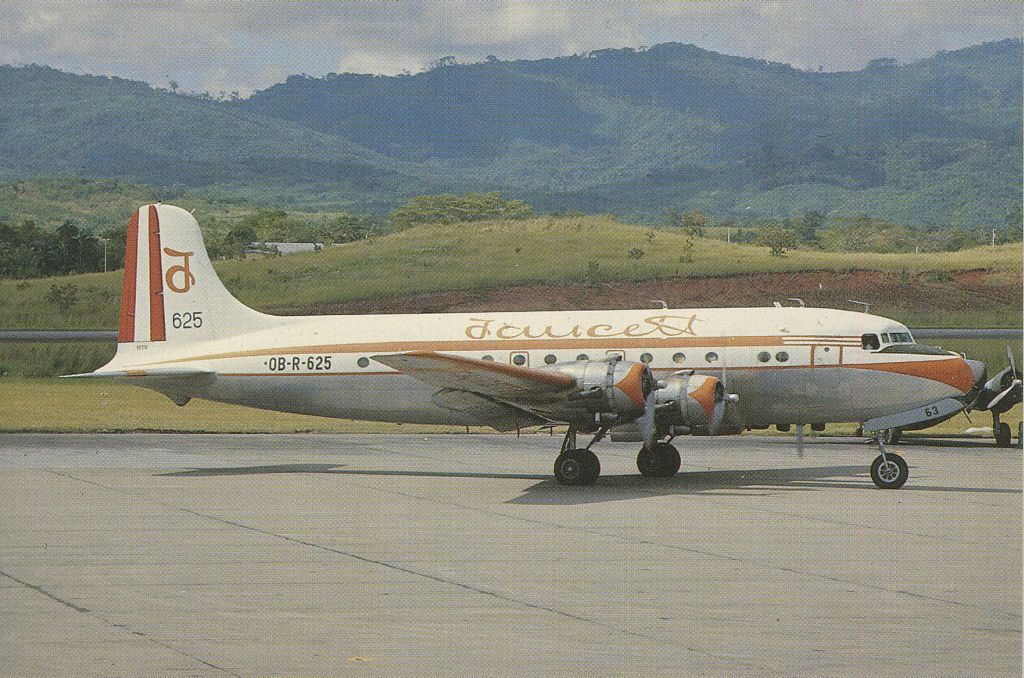 Douglas C-54 Skymaster (OBR625) - scanned from postcard